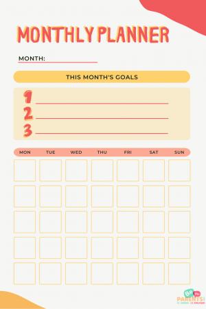 Monthly planner
