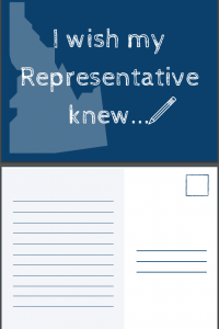 I wish my representative knew... postcard