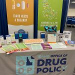 Idaho Office of Drug Policy table at a conference displaying various materials